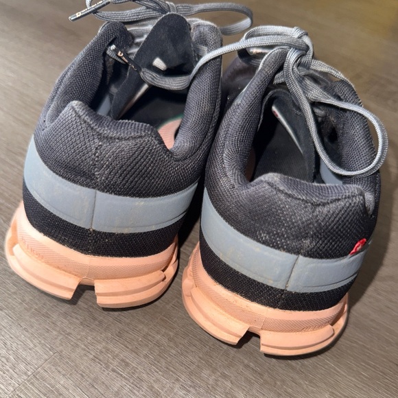 On cloudflow Running Women's Charcoal and Coral Sneakers - Picture 6 of 11